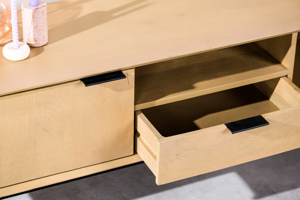 Tv-meubel 2D, 140 cm, B180 natural - Afbeelding 4