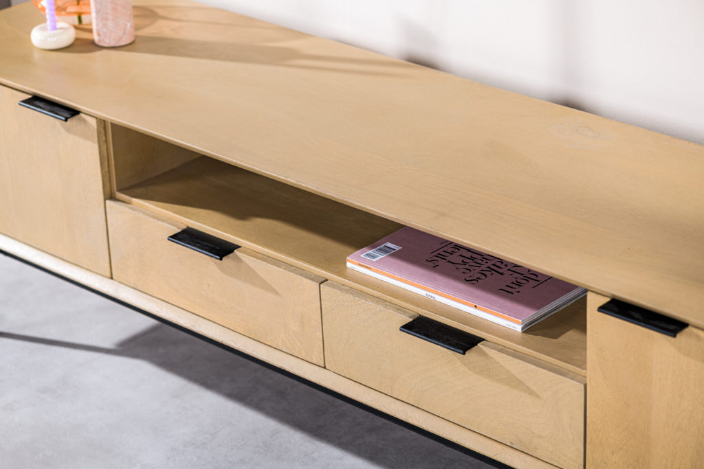 Tv-meubel 2D, 170 cm, B180 natural - Afbeelding 4