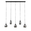 Hanglamp, 5-lichts, H340 smoke glas - Afbeelding 5