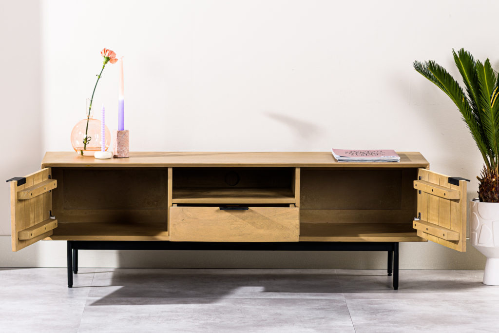 Tv-meubel 2D, 140 cm, B180 natural - Afbeelding 7