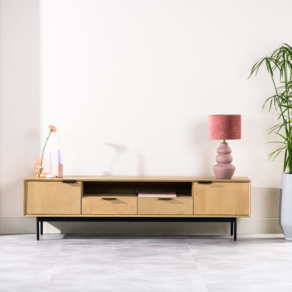 Tv-meubel 2D, 170 cm, B180 natural - Afbeelding 7
