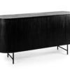 Tv-meubel 4D, 165 cm, B340 zwart - Afbeelding 4