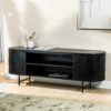 Tv-meubel 2D, 155 cm, B340 zwart - Afbeelding 9