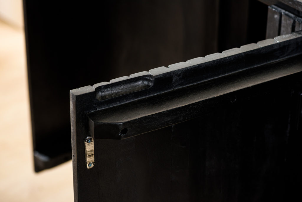 Tv-meubel 4D, 165 cm, B340 zwart - Afbeelding 9