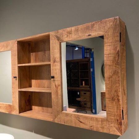 Benoa 2 Door & Mirror Mango Bathroom Cabinet 165