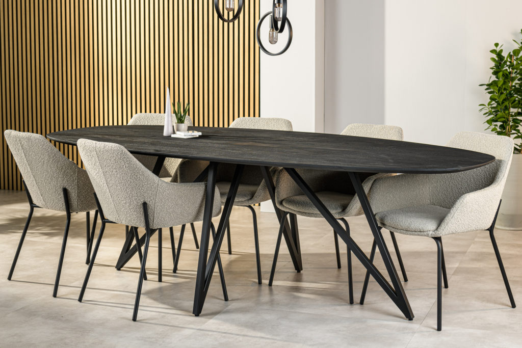Eetkamertafel, 240x110 cm, B340 zwart - Afbeelding 2