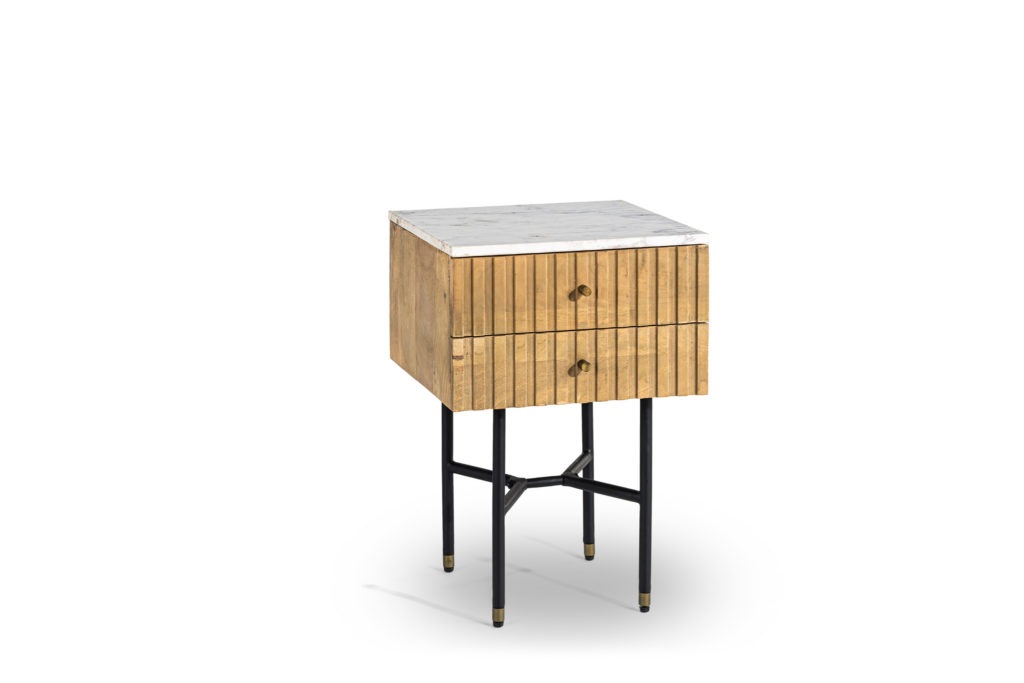 Nachtkastje, 2 lades, B180 natural - Afbeelding 4