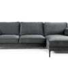 3 zits bank CL rechts, stof Fashion Velvet, F411 donkergrijs - Afbeelding 6