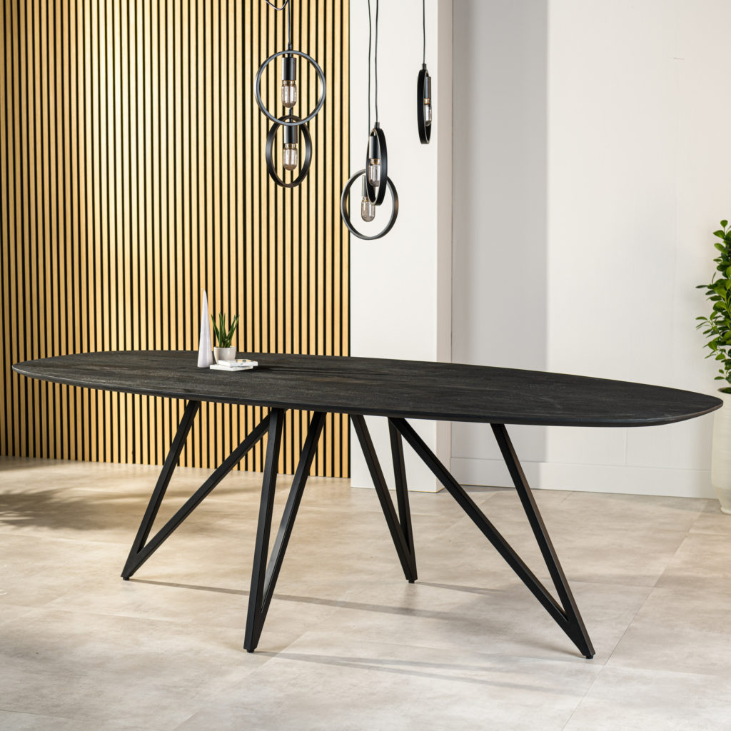 Eetkamertafel, 240x110 cm, B340 zwart - Afbeelding 9