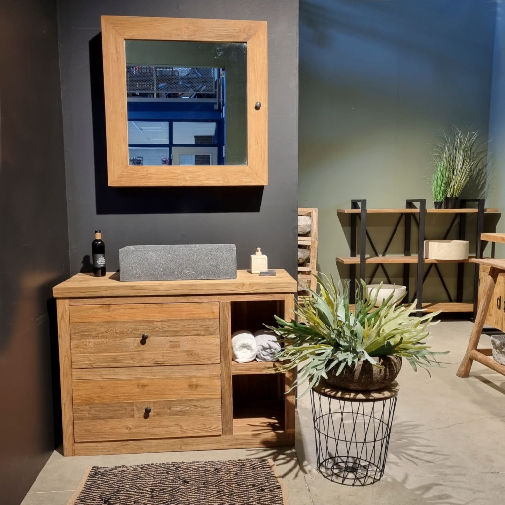 Benoa Teak Bathroom Cabinet 110 - Afbeelding 2