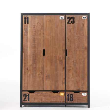 ALEX 3 DEURS KLEDINGKAST