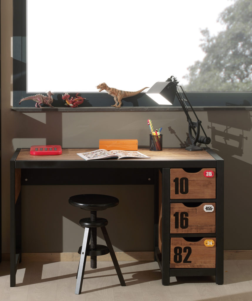 De ALEX-combinatie bestaat uit een nachtkastje, bed 90x200cm , rolbed , bureau , 3 deurs kledingkast en boekenkast - Afbeelding 14