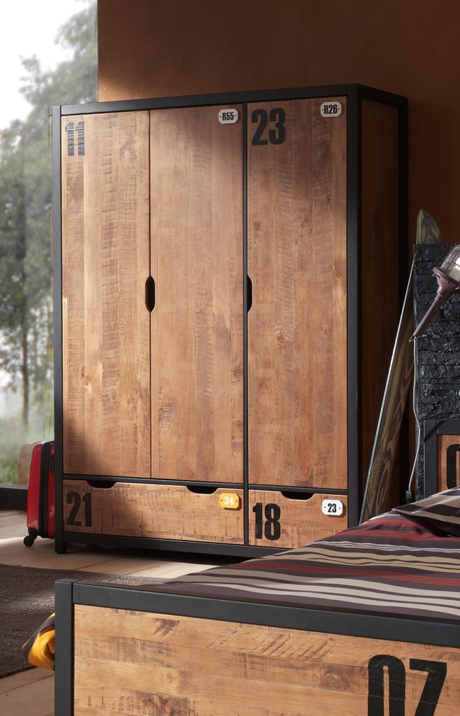 De ALEX-combinatie bestaat uit een nachtkastje, bed 90x200cm , rolbed , bureau en 3 deurs kledingkast - Afbeelding 14