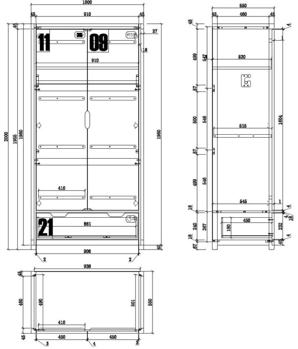 De ALEX-combinatie bestaat uit een nachtkastje,  bed 90x200cm , Lade rolbed en 2 deurs kledingkast. - Image 16