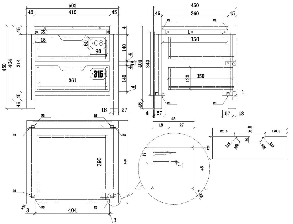 De ALEX-combinatie bestaat uit een nachtkastje, bed 90x200cm , rolbed , bureau en 3 deurs kledingkast - Afbeelding 17