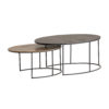 Monza salontafel set van 2, Blackish bronze and Brass antique - Afbeelding 2
