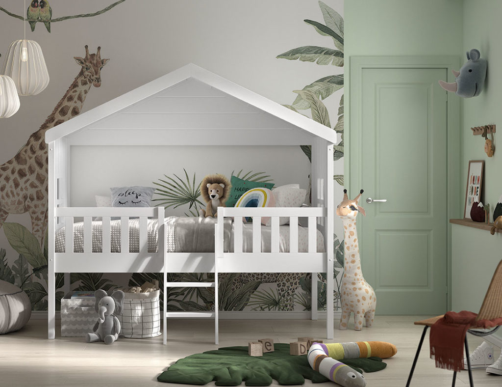 HUISBED + LADDER WIT - Afbeelding 2