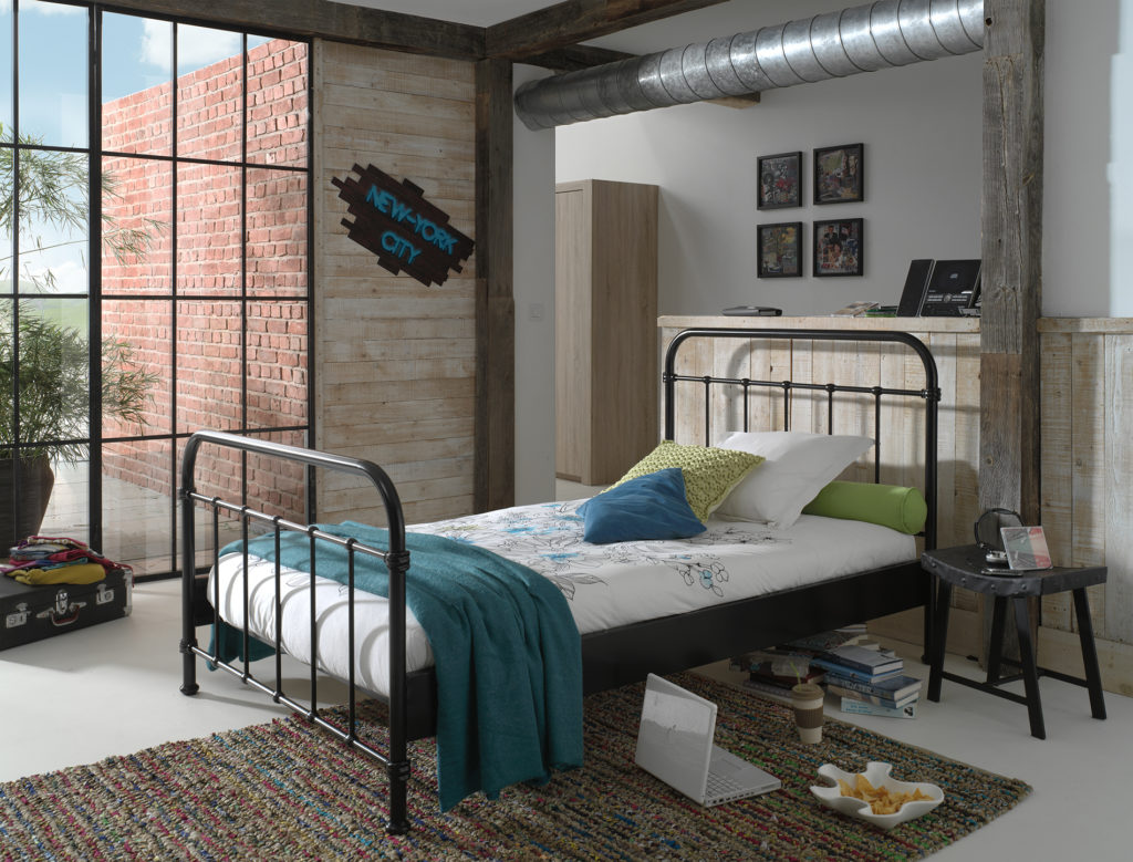 NEW YORK  BED 120x200CM ZWART - Afbeelding 2