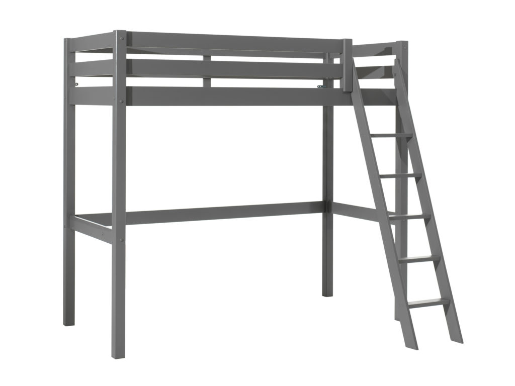 Deze PINO-combinatie bestaat uit een PINO mezzanine 90x200cm grijs en een PINO zetelbed grijs - Afbeelding 2