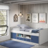 Deze BONNY-combinatie bestaat uit het blauwe kajuitbed met de bijhorende lattenbodem. - Afbeelding 3