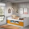 Deze BONNY-combinatie bestaat uit het oranje kajuitbed met de bijhorende lattenbodem. - Afbeelding 3