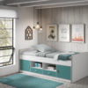 Deze BONNY-combinatie bestaat uit het turquoise kajuitbed met de bijhorende lattenbodem. - Afbeelding 3