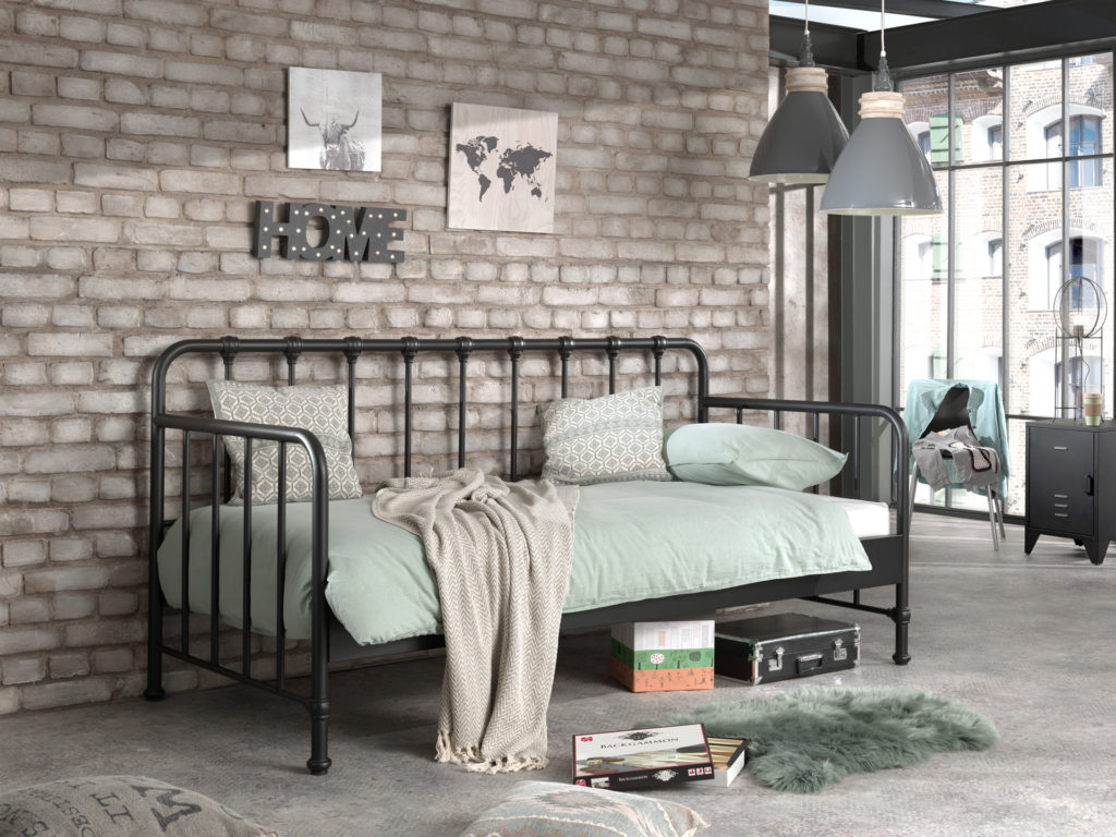 BRONXX KAJUITBED ZWART 90x200CM - Afbeelding 3