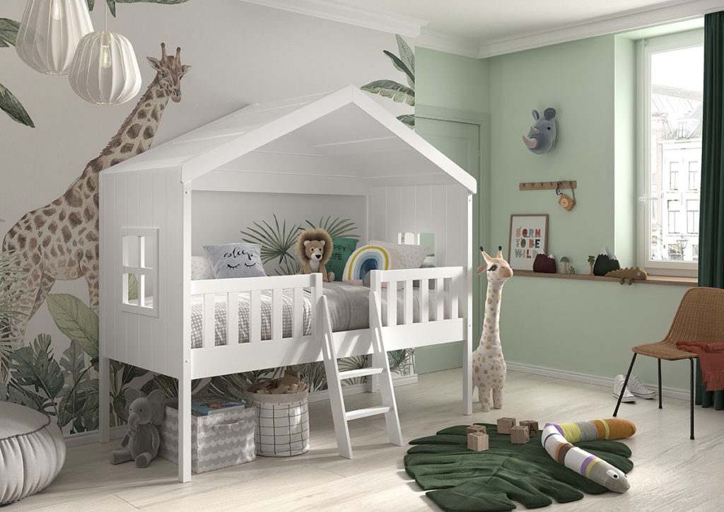 HUISBED + LADDER WIT - Afbeelding 3