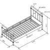 NEW YORK  BED 90x200CM ZWART - Afbeelding 3