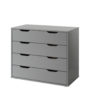 Deze PINO-combinatie bestaat uit een grijze PINO mezzanine , een PINO kommode 4 laden  en een PINO zetelbed grijs - Afbeelding 3