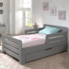 Deze combinatie in grijs uit de JUMPER collectie bestaat uit een doorgroeibed met bijhorende lade en matras (140 + 60 cm). - Afbeelding 4