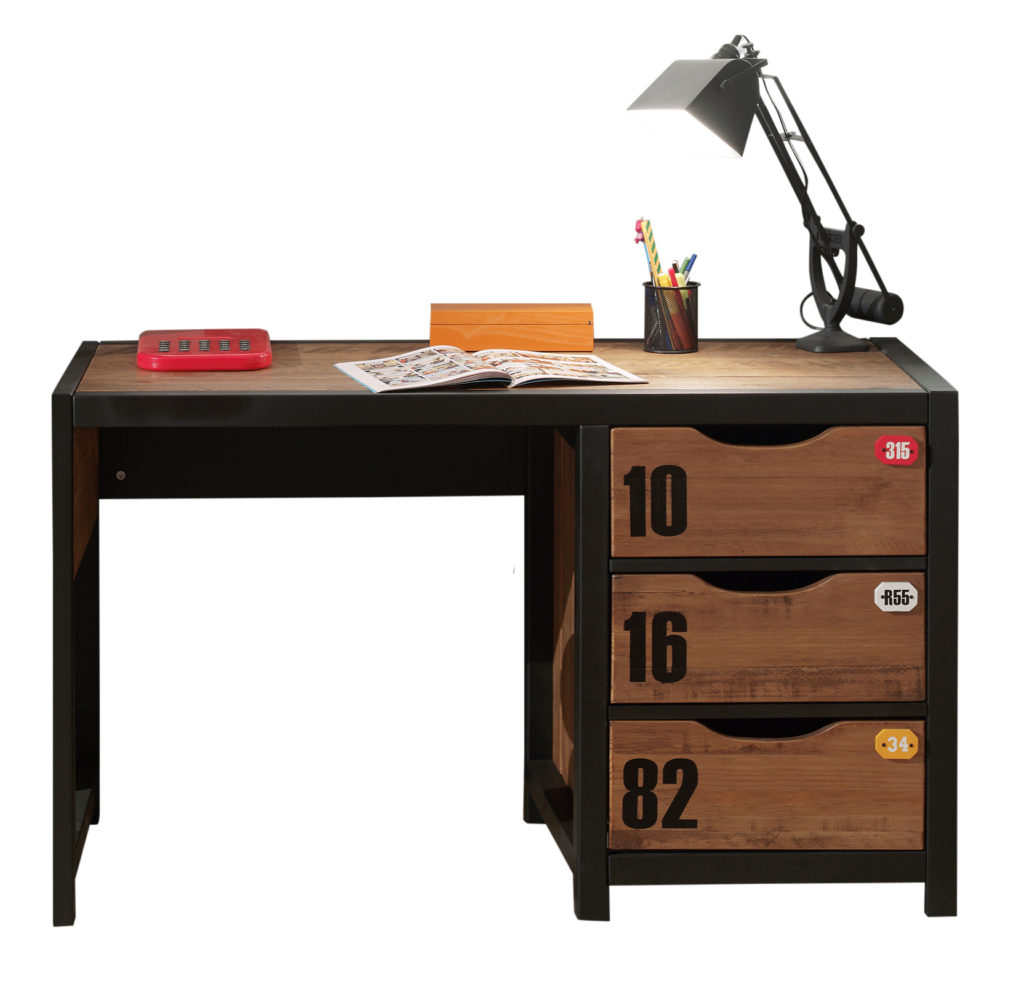 De ALEX-combinatie bestaat uit een nachtkastje, bed 90x200cm , rolbed , bureau , 3 deurs kledingkast en boekenkast - Afbeelding 5