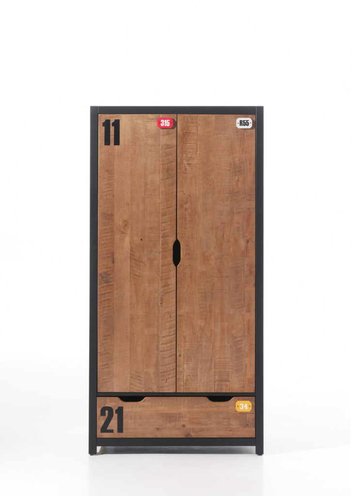 De ALEX-combinatie bestaat uit een nachtkastje, bed 90x200cm , Lade rolbed en 2 deurs kledingkast. - Afbeelding 5