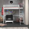 Deze PINO-combinatie bestaat uit een PINO mezzanine 90x200cm wit  en een PINO zetelbed wit - Afbeelding 5