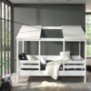 Deze Housebed-combinatie bestaat uit een housebed white, white roof 2 panels en een bedlade - Afbeelding 6