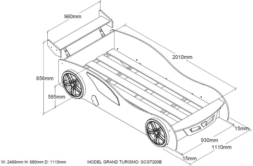 GRAND TURISMO BED + LEUKE KAST SCGT200B+SCBI120R - Afbeelding 7