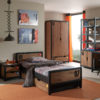 De ALEX-combinatie bestaat uit een nachtkastje,  bed 90x200cm , Lade rolbed ,  2 deurs kledingkast en boekenkast - Afbeelding 8