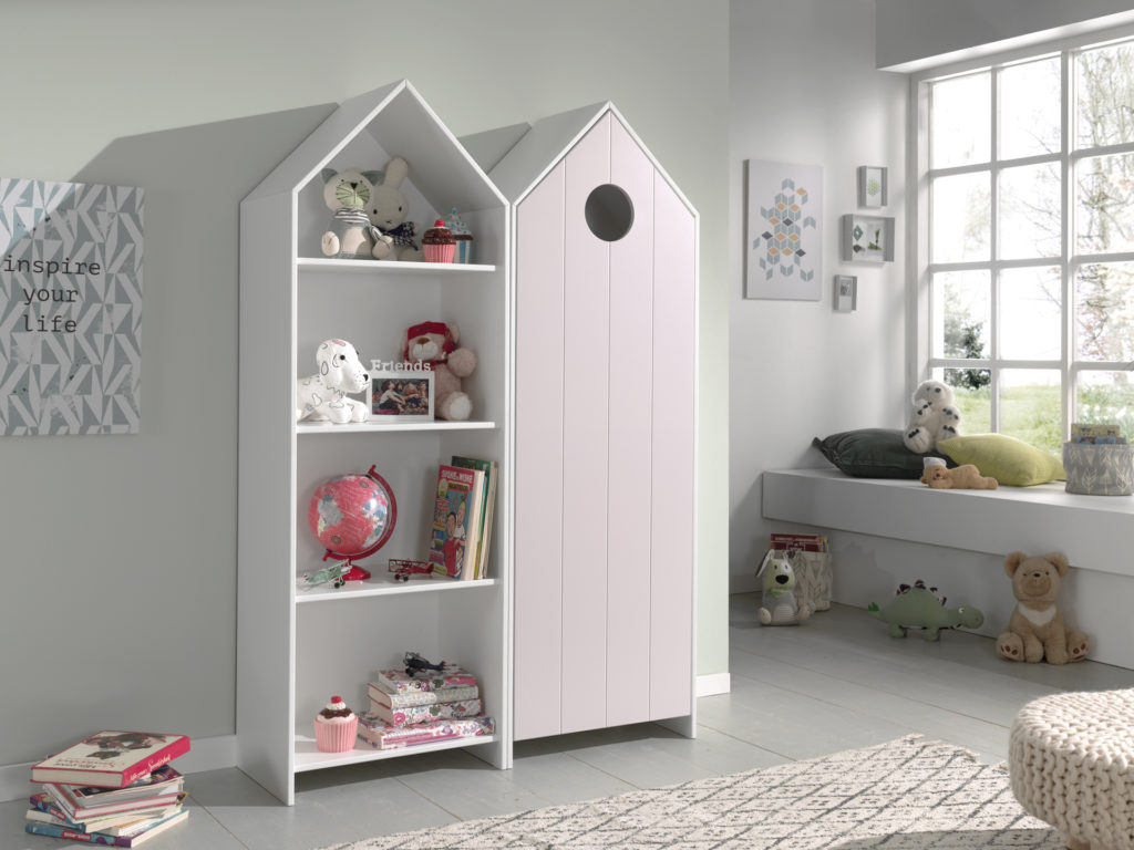 Deze CASAMI combinatie bestaat uit 2 kasten: 1 kastje met roze deur en 1 open kast. - Afbeelding 8