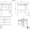 Deze PINO-combinatie bestaat uit een witte PINO mezzanine  en een PINO zetelbed wit - Afbeelding 8
