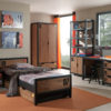 De ALEX-combinatie bestaat uit een nachtkastje,  bed 90x200cm ,  Lade rolbed ,  bureau ,  2 deurs kledingkast en boekenkast - Afbeelding 9