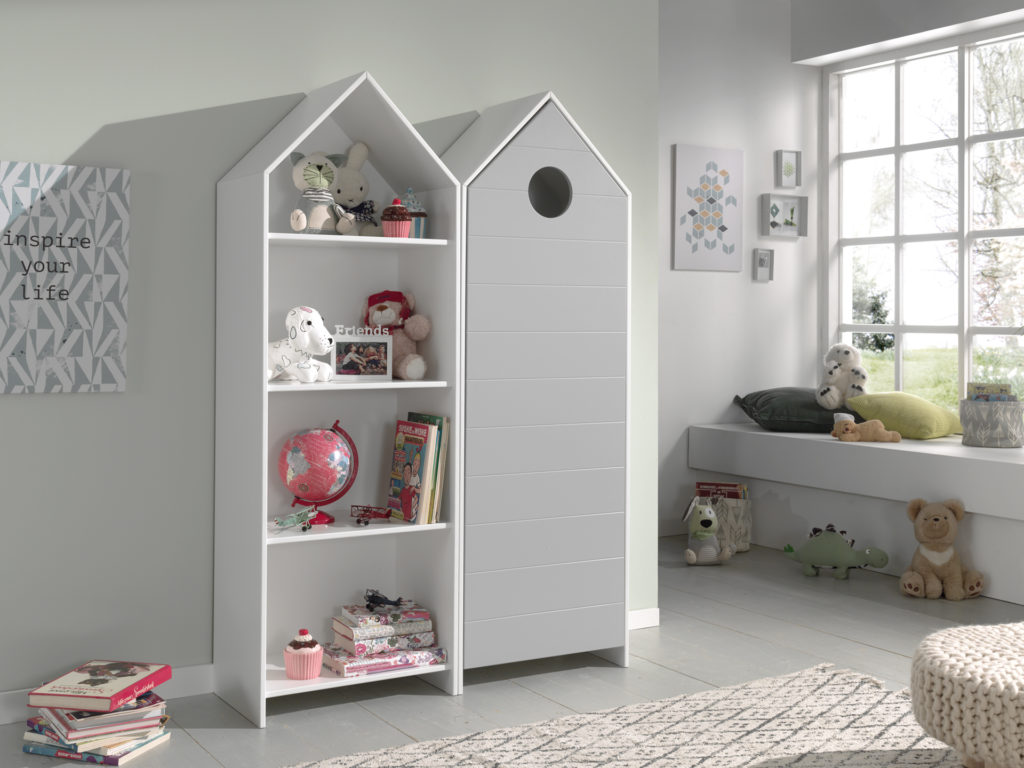 Deze CASAMI combinatie bestaat uit 2 kasten: 1 kastje met grijze deur en 1 open kast. - Afbeelding 9