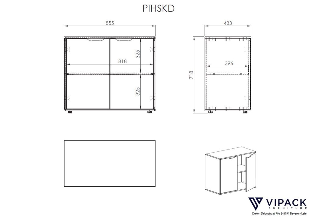 Deze PINO-combinatie bestaat uit een PINO mezzanine 90x200cm wit , een PINO kommode met 2 deuren en een PINO zetelbed wit - Afbeelding 9