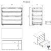 Deze PINO-combinatie bestaat uit een PINO mezzanine 90x200cm wit , een PINO kommode 4 laden  en een PINO zetelbed wit - Afbeelding 9