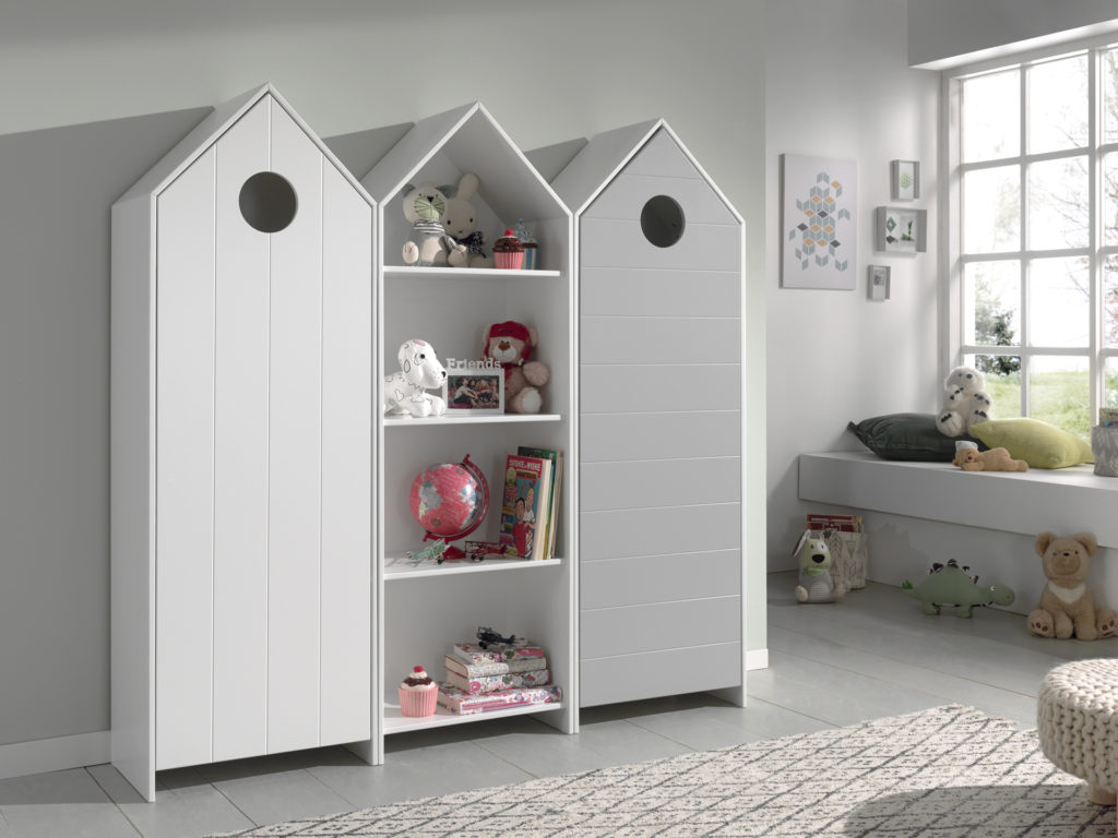 Deze CASAMI combinatie bestaat uit 3 kasten: 2 kastjes met witte en grijze deur en 1 open kast. - Afbeelding 10