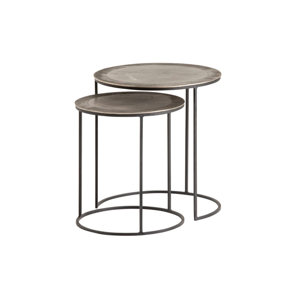 Sochi bijzettafel set van 2, Nickel antique - Afbeelding 2