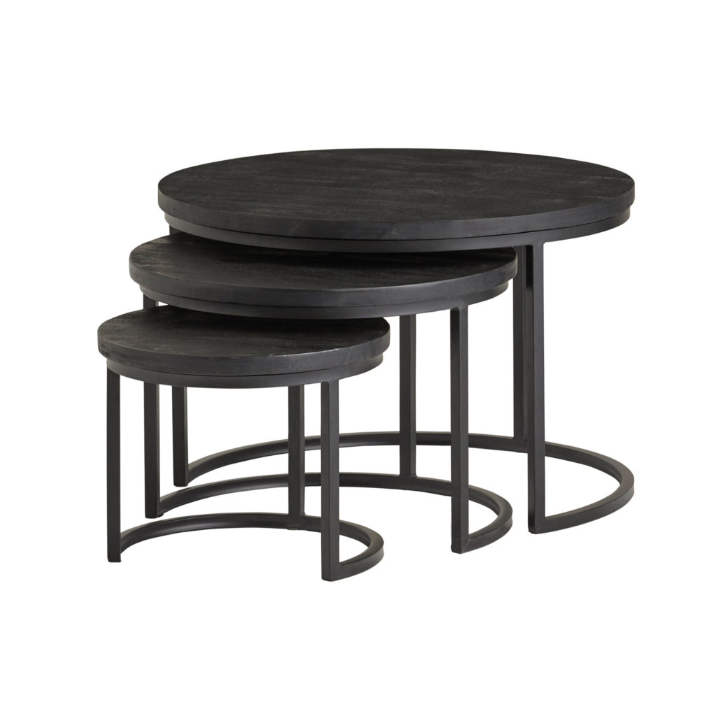 Black Enzo salontafel set van 3 - Afbeelding 2