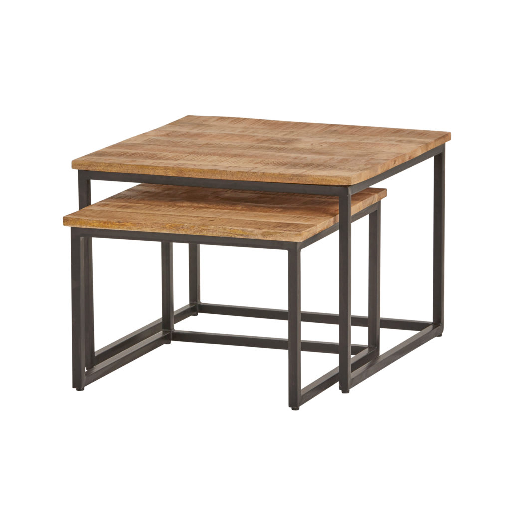 Cuba vierkante salontafel, set van 2, medium - Afbeelding 2