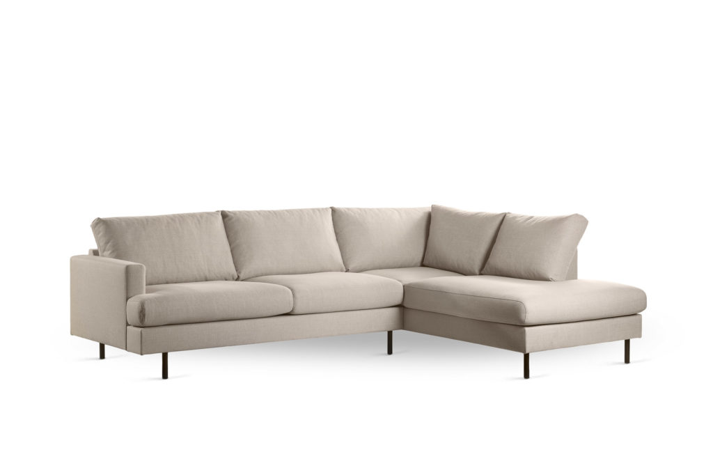 3 zits hoek rechts, stof Bjorn 24, W460 beige - Afbeelding 2