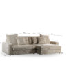 3 zits bank CL L+R, stof Lincoln 83, RIB920 naturel - Afbeelding 10