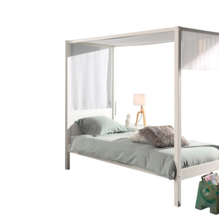 Wit hemelbed 90 x 200 cm